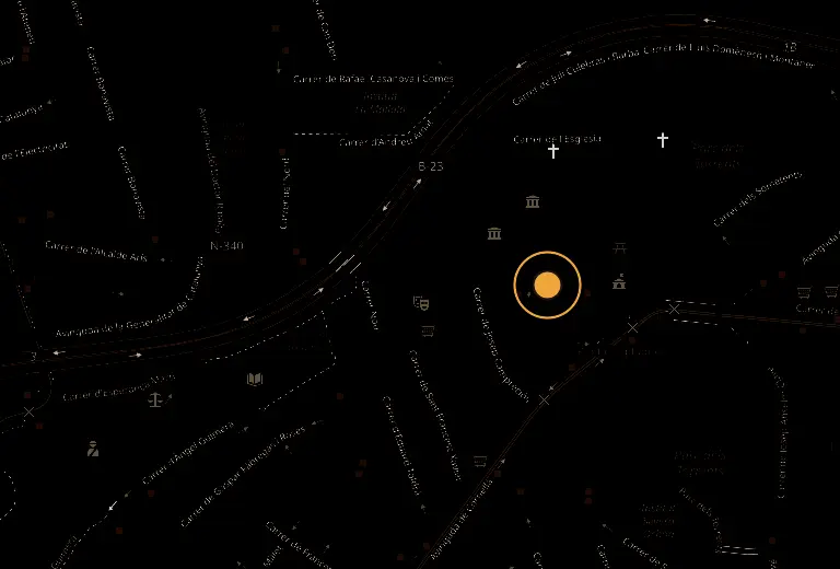Mapa de Sant Just Desvern con la autoescuela señalada